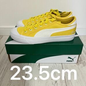 新品 23.5cm PUMA スニーカー シューズ 靴 メンズ レディース 黄色
