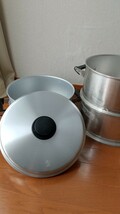蒸し器両手鍋３個 昭和レトロ_画像2