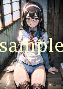 E1116 大淀 艦隊これくしょん 同人 光沢高品質 A4サイズ オリジナル アニメ イラストアート ポスター 美少女 セクシー フェチ