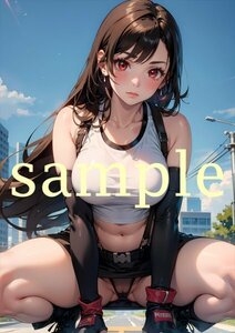 E908 ファイナルファンタジー ティファ 同人 光沢高品質 A4 オリジナル アニメ イラストアート ポスター 美少女 セクシー 美乳下着 フェチ