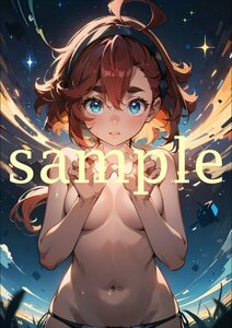 E1107 スレッタ・マーキュリー ガンダム 水星の魔女 同人 光沢高品質 A4 オリジナル アニメ イラストアート ポスター 美少女 フェチ