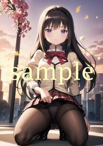 E1140 暁美ほむら まどか☆マギカ 同人 光沢高品質 A4サイズ オリジナル アニメ イラストアート ポスター 美少女 セクシー フェチ