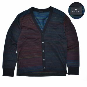 定価24200円 PAUL SMITH ポールスミス スポーツストライプボーダーカーディガン SPORTS STRIPE BORDER CARDIGAN Mサイズ メンズ M620143