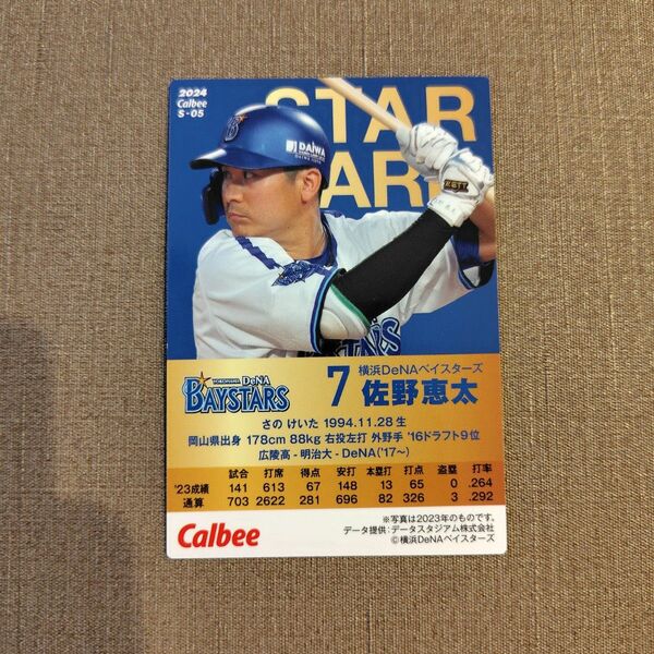 佐野恵太　 プロ野球チップス2024 STARCARD