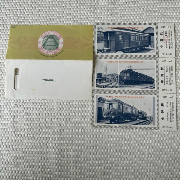 国鉄甲武鉄道　電車運転80周年記念切符