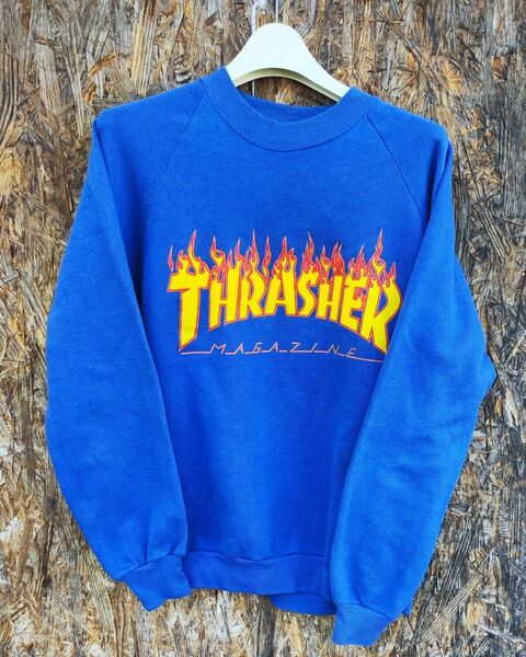 [希少種]1980sスラッシャーTHRASHERスラッシャー　ファイヤーパターン スウェット