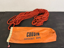 COUSIN ロープ 直径約115mm 全長約35m レッド/ブラック ツリークライミング ロッククライミング 登山_画像1