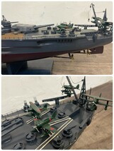 博物館級！ 完全オリジナル 戦艦 大和 ヤマト 真鍮多数使用の木製 模型 1/250スケール 全長100cm 旧日本海軍 精密模型 木枠梱包_画像9