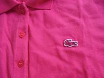 LACOSTE　　ラコステ　半袖ポロシャツ　サイズ３６　ピンク_画像2