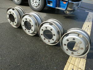 4軸低床Wheels 4枚set　Bridgestone　6.75Ｘ19.5　245/70Ｒ19.5　265/70