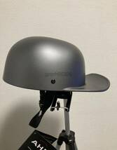 ハーフヘルメット マットグレー バイク 半キャップ 野球帽 半帽 サイズL_画像3