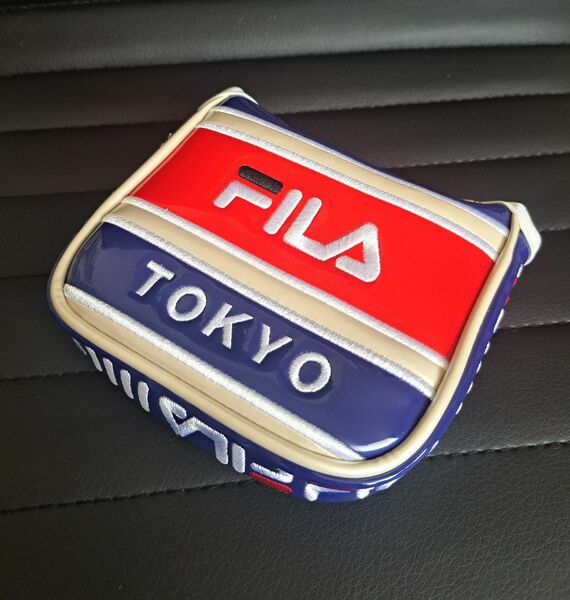 【新品】FILA パターカバー マレット フィラ ヘッドカバー クラブケース 赤 青 白 黒 ゴルフ GOLF アクセサリー