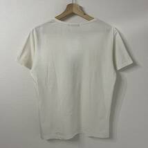 「1円」BURBERRY BLACK LABEL バーバリーブラックレーベル　ホワイト　Tシャツ　ホースロゴ　Vネック　サイズ２　M相当_画像2