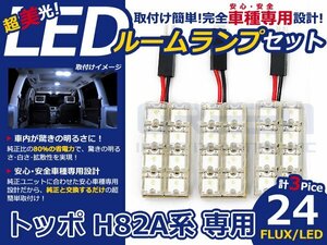 トッポ h82A系 高輝度LEDルームランプ FLUX 3P/合計:24発 LED ルームライト 電球 車内 ルーム球 室内灯 ルーム灯 イルミネーション