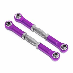 RC用 アジャストロッド ターンバックル ロッド ターンバックル ステアリング ロッド 61mm-75mm 調整可能 パープル 2本セット