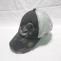 メッシュキャップ ダメージ加工 野球帽 帽子 メンズ ブラックバス フィッシング No.32_画像3