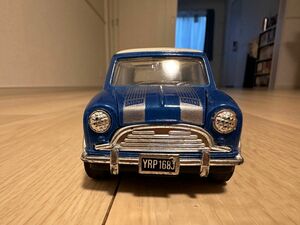 CLASSIC MINI プルバック ミニカー ブリキ レトロ ビンテージ 玩具！ちゃんと走ります！ブルー2