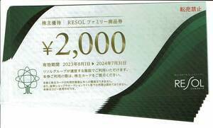 リソル　株主優待　２００００円分