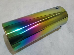 ☆彡面白市！数量限定！チタン調ストレートマフラーカッター　114φ　大型