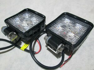 ∮面白市∮電球色！トラック☆LED4　ハイパワーワークランプ　角型　12W☆9V～36V対応☆作業灯☆路肩灯☆フォグランプ