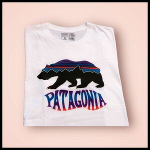 Patagonia Bear オーガニックコットンTシャツ 白 XL ベアー