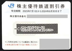 JR西日本 株主優待鉄道割引券（5割引き）2024年6月30日まで有効　コード通知可能 ※4枚あり