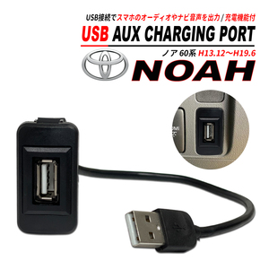 ノア 60系 スイッチホール USB オーディオ 充電 通信ポート