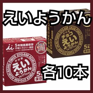 井村屋 えいようかん10本＋チョコえいようかん（箱付き・未開封）