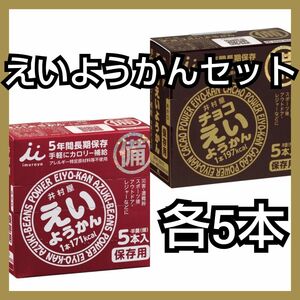 井村屋 えいようかん5本＋チョコえいようかん5本（箱付き・未開封）