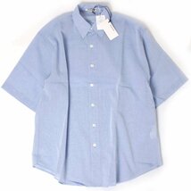 24ss【新品・定価30,800円】AURALEE HARD TWIST FINX ORGANDY HALF SLEEVED SHIRT size4 SAX BLUE CHAMBRAY A24SS02VO オーラリー シャツ_画像1