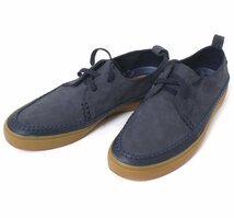 24.5cm Clarks Kessell Craft 定価18,700円 size6 1/2 ネイビー 26141021 クラークス ケッセルクラフト レザー_画像1