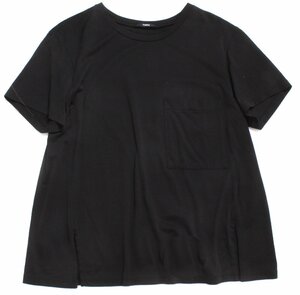 Theory a line apex tee 定価13,200円 sizeS ブラック 01-1101001-050-902 セオリー カットソー 半袖Tシャツ クルーネック