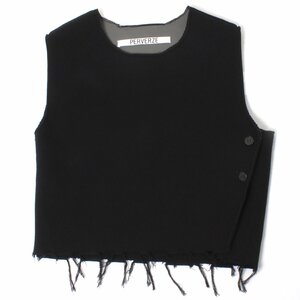 PERVERZE Slip Knit Vest 定価27,500円 フリーサイズ ブラック 0123010509 パーバーズ ニット ベスト