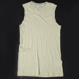 22ss AURALEE GIZA SUPER HIGH GAUGE SHEER RIB TANK 定価8,800円 size1 LIGHT GREEN A22ST04HF オーラリー リブタンクトップ