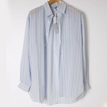 24ss【タグ付・新品・定価35,200円】AURALEE HARD TWIST FINX ORGANDY STRIPE SHIRT size4 LIGHT BLUE STRIPE A24SS01OS オーラリー シャツ_画像3