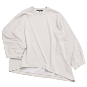 FLORENT ASYMMETRY DESIGN TOPS 定価17,600円 size1 ライトベージュ 2111F06003 フローレント アシンメトリートップス 日本製