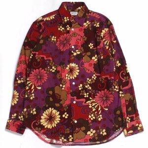 HARTFORD コーデュロイシャツ フランス製 sizeS マルチカラー ハートフォード 花柄 長袖 シャツ