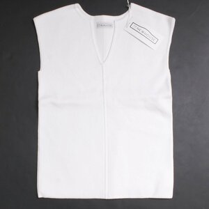 【タグ付き・新品・定価30,000円】THE NEWHOUSE CAROLYN FRENCH SLEEVE XS white TNH20100-27 ザ ニューハウス ノースリーブ トップス