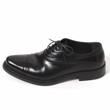 PRADA Cap-Toe Leather Oxford Shoes size5(24.5-25.0cm) BLACK プラダ レザー オックスフォード ストレートチップシューズ レザー_画像2