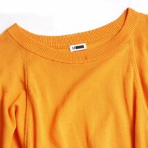 H BEAUTY&YOUTH COTTON VOLUME 6SLEEVE KNIT 定価20,900円 フリーサイズ オレンジ 1613-299-3350 エイチ ビューティー&ユース ニット_画像4