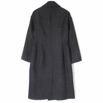 AURALEE BLUEFACED WOOL DOUBLE CLOTH COAT 定価107,800円 size0 グレー A20AC03BN オーラリー チェック コート_画像3