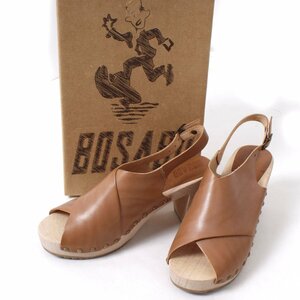 【新品・未使用】BOSABO バックストラップサンダル size37 354-109BR/K1B.VEGETAL DOE ベージュ ボサボ