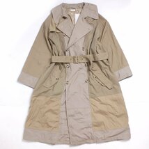 【タグ付き・新品・定価46,200円】SEEALL RECONSTRUCTED TRENCH COAT フリーサイズ BEIGE MIX SAU23 CT601 シーオール トレンチコート_画像3