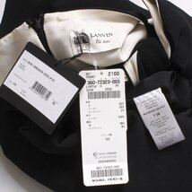 新品 LANVIN ROBE DRESS 定価346,000円 size36 黒 ブラック RW-DR2039-2552-P15 ランバンドレス リボン ペプラム ワンピース_画像2