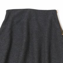 MADISONBLUE MI-MOLLET FLARE SKIRT FLANNEL 定価83,600円 size1(S) GRAY MB194-6022 マディソンブルー フレアスカート_画像4