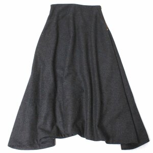 MADISONBLUE MI-MOLLET FLARE SKIRT FLANNEL 定価83,600円 size1(S) GRAY MB194-6022 マディソンブルー フレアスカート