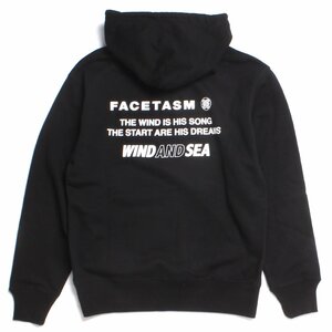 【タグ付き・新品・定価18,700円】FACETASM x WIND AND SEA DRAM HOODIE sizeS BLACK WDS-SW-U02 ファセッタズム ウィンダンシー パーカー