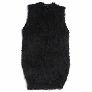 EMODA FLUFFY KNIT VEST 定価6,490円 フリーサイズ ブラック 041630500301 エモダ ニットベスト