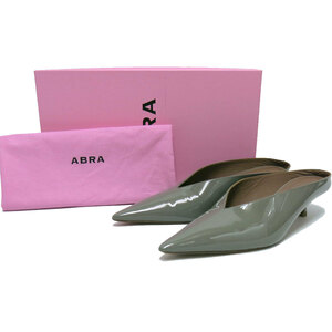 ABRA Concorde Mules size38 24.5cm GREY アブラ パンプス