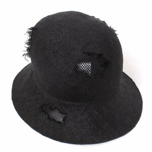 【タグ付き・定価44,000円】KIJIMA TAKAYUKI GRUNGE METRO HAT size1 BLACK 231209 キジマ タカユキ グランジ メトロ ハット